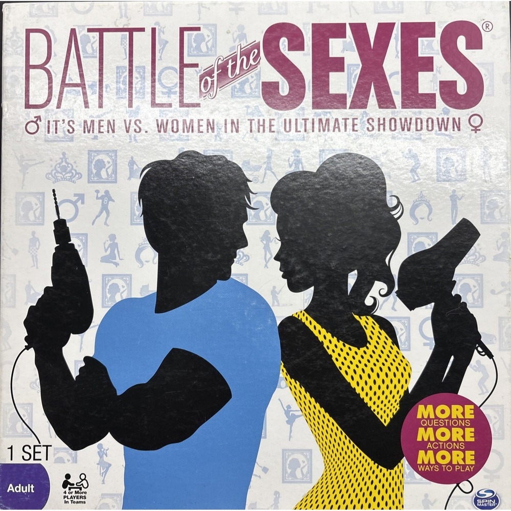 Spin Master Battle of the Sexes Trivia Board Game Complete Men vs. Women‎